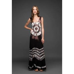 Womens Tie Dye Sleeveless Maxi <b>Dress</b> <b>Boho</b> <b>Long</b> Summer Beach <b>Dress</b> with Abstract Print - Product Image 1