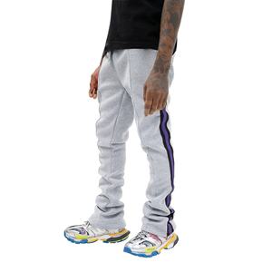 Vêtements de rue anti-rides et anti-rides avec logo personnalisé OEM, pantalon évasé pour homme, pantalon de survêtement évasé à empiècements, pantalon de survêtement au design personnalisé - Product Image 3