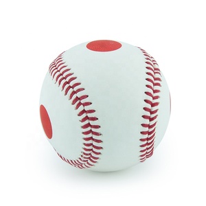 Pelota de Béisbol Suave para Entrenamiento con Costuras y Puntos Rojos para Práctica - Product Image 1