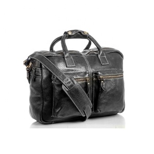 LW Men's Famous Branded Messenger Shoulder Bag Genuine Leather <b>Briefcase</b> with Canvas Laptop Cover - Product Image 5