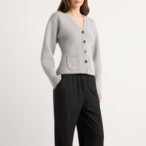 Best Quality New Arrival Fall Winter Casual <b>Long</b> Sleeve Solid Color Knitted Wool/Acrylic Covered Button <b>Cardigan</b> Sweater <b>for</b> - Product Image 3