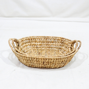 Hand-woven <b>Plastic</b> Eco-Friendly Multifunction Home Decor Storage <b>Basket</b> Rectangle Food Household Desktop - Product Image 4