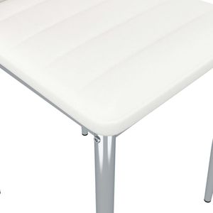 2 pz sedie da pranzo in ecopelle bianche - Product Image 6