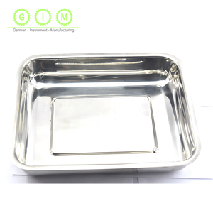 Bandeja Rectangular Poco Profunda de Acero Inoxidable para Instrumentos Quirúrgicos, Bandeja de Transferencia Médica Higiénica Personalizable - Product Image 1