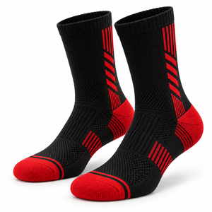 Chaussettes de sport unisexes en coton de qualité supérieure avec compression et maintien de la cheville, personnalisables avec logo pour hommes - Product Image 3
