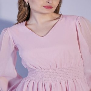 Robe trapèze pour femme à taille empire en mousseline respirante et lavable, élégante et sexy, pour occasions formelles, printemps, été, automne, ODM - Product Image 5
