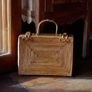 Maletas de ratán trenzado estilo bohemio, bolsas de viaje, para picnic, playa, camping, almacenamiento. - Product Image 5