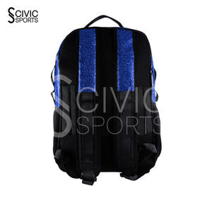 Sac à dos vintage imperméable unisexe pour enfants et adolescents Civic Sports Glitter Sparkly Sequin Stars 20-36L Sac d'école noir - Product Image 6