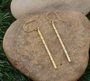 Pendientes Colgantes Chapados en Oro, Pendientes de Plata de Ley 925, Pendientes Colgantes Vintage Hechos a Mano para Bodas, Aniversarios y Fiestas - Product Image 1