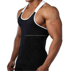 OEM Wholesale Custom Gym Stringer Tank Top Breathable Fitness Sports Singlet Casual Muscle Style Knitted T-Shirt Blank Pattern - Product Image 3
