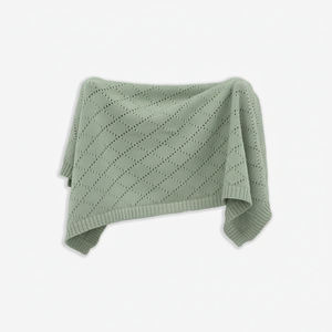 Export Quality Spring Autumn 210g-280g 100% Cotton <b>Knitted</b> Vietnam Rectangle Solid Color Cute Eco-Friendly Classic Baby <b>Blanket</b> - Product Image 1