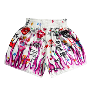 OEM Custom Logo Sublimation Muay Thai Boxing <b>Shorts</b> Premium Satin <b>Kickboxing</b> Fight Trunks Wholesale MMA Martial Arts <b>Shorts</b> - Product Image 2