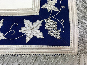 Tablier de Maître Ancien Maître de Loge Maçonnique Personnalisé Bleu - Broderie à la Main Or et Argent, Vente en Gros pour Loges - Product Image 3