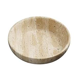 Bol rond en travertin beige, très vendu, pour la décoration et l'organisation de la maison moderne - Product Image 6