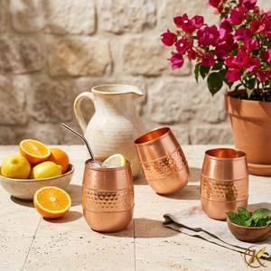 Verres en cuivre, gobelets en métal de qualité supérieure pour l'eau, les jus, les cocktails, durables, réutilisables, pour la cuisine, la salle à manger, le bar - Product Image 3