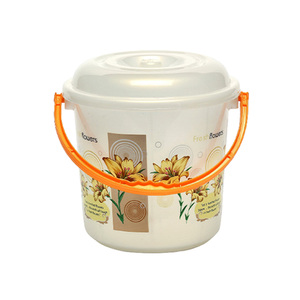 Cubos de Plástico de Colores con Estampado Floral y Tapas, Paquete de 25 Litros, Compra al por Mayor - Product Image 3