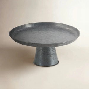 Base Redonda Metálica para Pastel, Hecha a Mano, Color Gris, 1 Pieza - Product Image 3