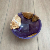 Saladiers en bois et résine au design unique, faits à la main, écologiques, sans danger pour les aliments, parfaits pour la table, prix d'usine très avantageux