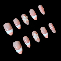 Ongles press-on peints à la main de qualité supérieure, art 3D, design personnalisé, qualité professionnelle, application facile, OEM ODM, prix compétitif