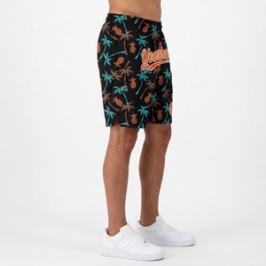 Shorts de basketball personnalisés Yourteams pour l'été, imprimé ananas sublimé, taille élastique, séchage rapide, tissu en maille, coupe classique, vêtements de sport - Product Image 3
