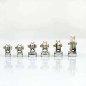 Conjunto de Ruedas Móviles Modernas de Acero Pulido, 75 mm de Grosor, Bajo Ruido, Duraderas, Rodamiento Suave, Componente de Ferretería para Puertas - Product Image 1