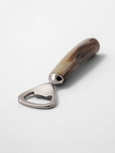 FAIZA CRAFT Natural Crafts Classic Stainless Steel Buffalo Horn Handcrafted Customizable Bottle <b>Opener</b> for Beer Soft Drinks - Product Image 3