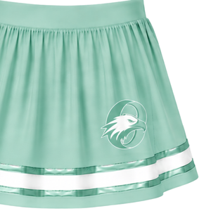 Mint <b>Green</b> Cheerleading <b>Skirt</b> <b>Pleated</b> Athletic Uniform <b>Skirt</b> With Striped Trim Team Performance Wear Custom Sports Apparel - Product Image 6