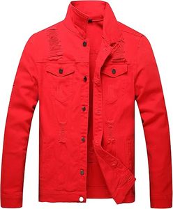Wholesale Custom Logo Front 100% Cotton Men's Winter Casual Jeans <b>Jacket</b> Breathable Eco-Friendly Quick Dry 280g Outdoor Use - Product Image 6