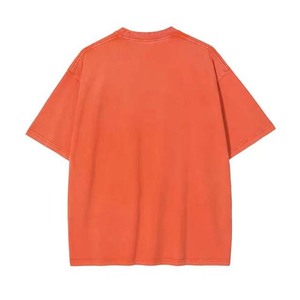 T-shirt Homme Oversize Vert Foncé en Coton à Manches Courtes Col Rond Décontracté en Maille Jersey Couleur Unie Imprimé Sérigraphié Vintage - Product Image 4