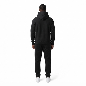 Premium Heavyweight Hip-Hop <b>Plain</b> <b>Hoodie</b> for Men-400GSM Crossgrain Reverse Weave Raglan Pullover - Product Image 2