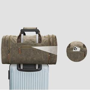 Sac de sport pliable en cuir véritable, style le plus récent, imperméable, pour la course à pied, avec logo personnalisé, vente en gros, directement de l'usine - Product Image 4