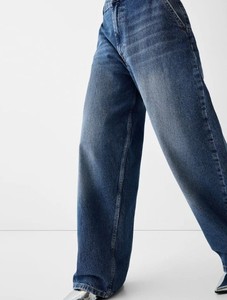 Jean décontracté droit en denim déchiré respirant style japonais taille mi-haute pour femme - Product Image 3