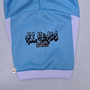 Camiseta Deportiva de Manga Corta con Cuello en V para Hombre Allheads FC, Color Azul Claro, con Estampado de Palmeras por Sublimación, Transpirable, Corte Regular - Product Image 6