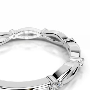 Anillo de Boda Valenique con Diamante Cultivado en Laboratorio, Certificado IGI - Product Image 3