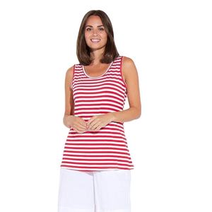 Camiseta sin mangas a rayas para mujer, mezcla de algodón, informal, de verano, ligera, transpirable, cómoda, a la moda - Product Image 5