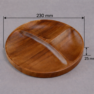 Assiette à déjeuner en bois d'acacia - Product Image 4