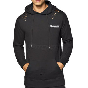 Trendy Distressed <b>Hoodie</b> For Men Casual Fashion <b>Hoodies</b> With Unique Fade Texture And Modern Look - Product Image 2