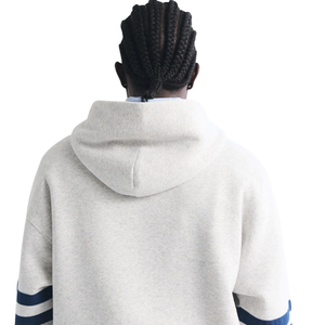 Sweat à capuche unisexe blanc personnalisé en molleton 100 % coton, coupe oversize, écoresponsable, avec poche, OEM, marque privée, vente en gros - Product Image 5