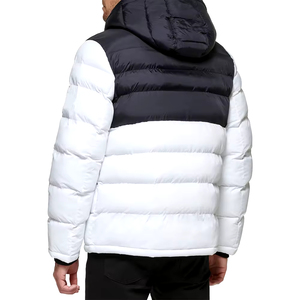 Custom Men's Hooded Puffer <b>Jacket</b> Thick Quilted Hooded Collar Coat Embroidered Logo Winter <b>Warm</b> High Street Style Zipper Closure - Product Image 4