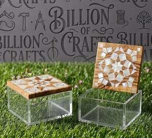 Boîte de rangement en bois laqué Eid Mubarak, boîte carrée pour dattes et chocolats, conteneur pour bonbons, préservation de la fraîcheur, cadeau du Ramadan - Product Image 4
