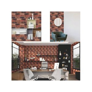 แผ่นผนังลายอิฐ 3 มิติ แบบติดเอง 30 ชิ้น กันน้ำ ลอกและติดได้เลย - Product Image 3