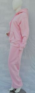 Baby <b>Pink</b> Womens <b>Tracksuit</b> Full Zip Hoodie Sweatpants <b>Set</b> Loopback French Terry Breathable Custom Printing Streetwear 100% - Product Image 2
