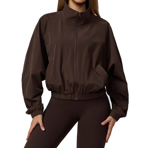 Chaqueta Cortavientos Ligera para Mujer, con Forro Bordado, de Secado Rápido, con Cierre, para Fitness, Yoga, Running y Actividades al Aire Libre - Product Image 3