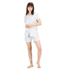 Professionele Fabrikant Op Grote Schaal Verkopen Beste Kwaliteit Rayon Nachtkleding Dames Tweedelige Pyjama Shorts Set