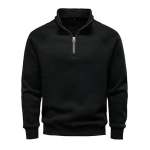 Men Winter <b>Thermal</b> <b>Fleece</b> Lined Cotton Zipper Soft Shell Regular Fit Turtleneck Pullover Sweatshirt Solid Warm Insulated Long - Product Image 5