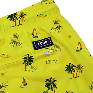 Shorts de bain décontractés pour hommes, fabriqués au Pakistan, personnalisés, tendance été 2025, en maille respirante à séchage rapide, taille élastique - Product Image 2