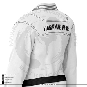 ชุดยิวยิตสูพรีเมียม ปักโลโก้ได้ตามต้องการ ผ้าฝ้าย 100% ทอลายเพิร์ลวีฟ ชุดแข่งขันบราซิลเลียนยิวยิตสู สไตล์ IBJJF สำหรับทุกเพศ รับผลิตแบบ OEM - Product Image 5