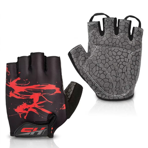 Premium Cycling Gloves Breathable Fabric Non Slip Grip Palm Half <b>Finger</b> <b>Bike</b> Mitts For Long Distance Riding Pair Cycling Gloves - Product Image 1