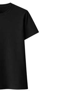 Camiseta Personalizada Negra para Hombre, Cuello Redondo, Manga Corta, Algodón, Casual, Lisa, Estilo Urbano, Verano, con Impresión de Logotipo Personalizado - Product Image 2