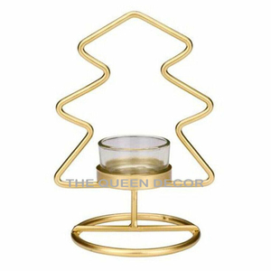 Rustic farmhouse style metal Christmas decorative candle holder distressed Blank Sublimation Christmas <b>Tea</b> <b>Lighting</b> Holder - Product Image 1